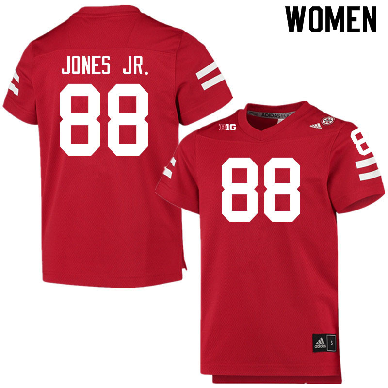 Women #88 Victor Jones Jr. Nebraska Cornhuskers College Football Jerseys Sale-Scarlet - Click Image to Close